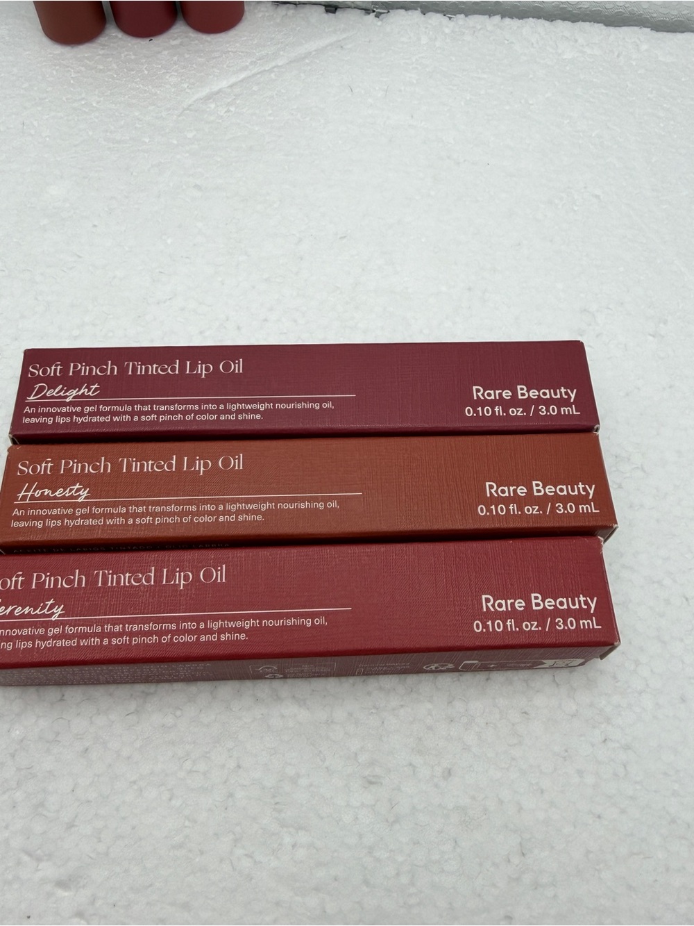 Rare Beauty Soft Pinch Tinted Lip Oils in Deep Red, Rose, Berry- Bundle of 3 - Picture 5 of 5